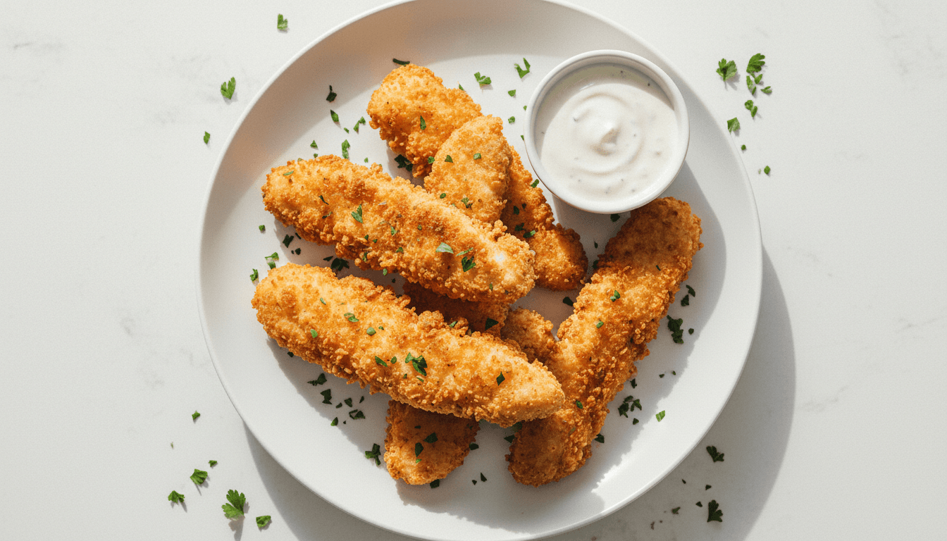 Chicken tenders with ranch dipping sauce